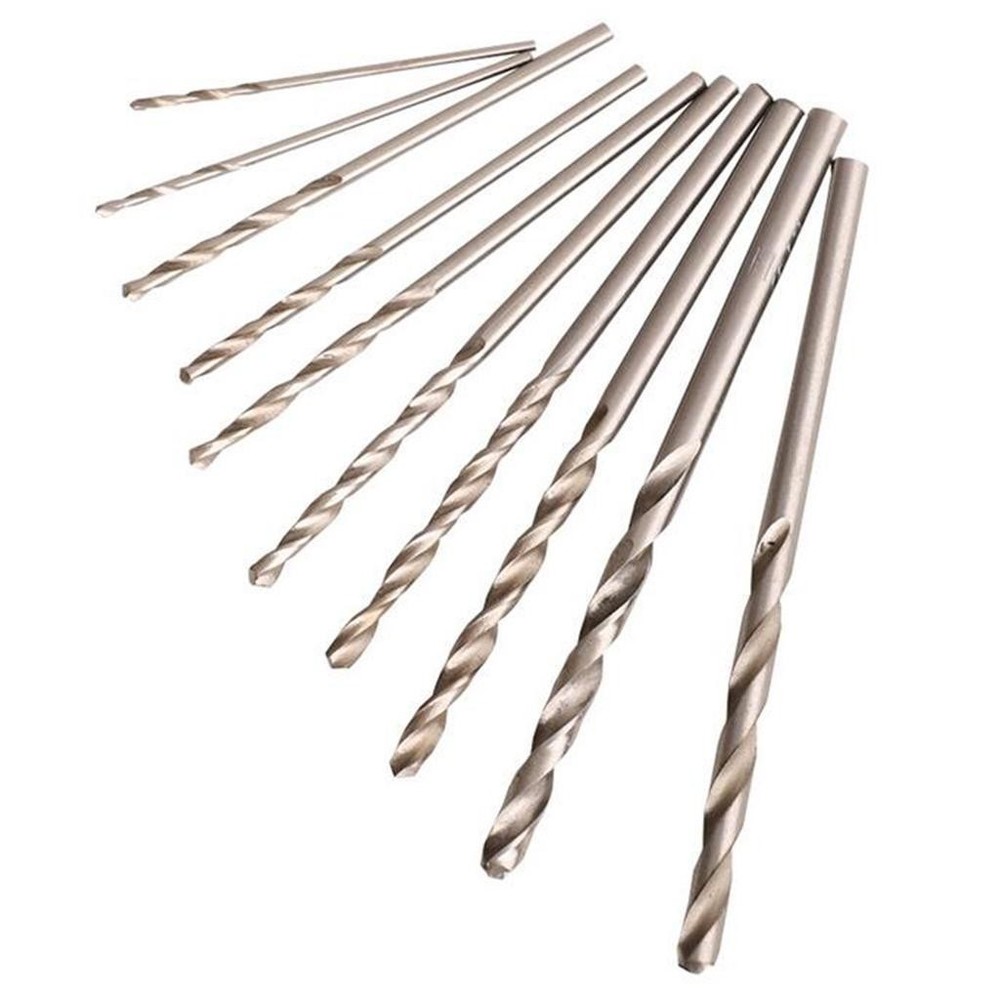 10 Pieces 0.8-3.0 mm Straight Handle Bits for General Low-Hardness Processing