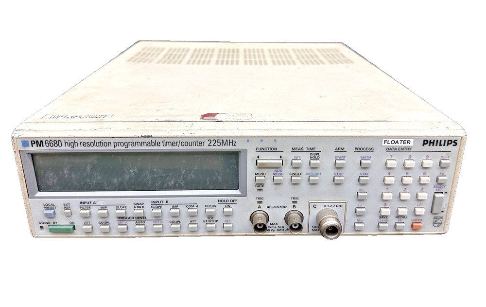 Philips / Fluke PM6680 High Resolution Programmable Timer/Counter 2.7 GHz As Is