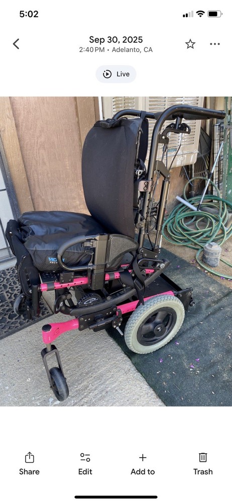 Pink Quickie Wheelchair