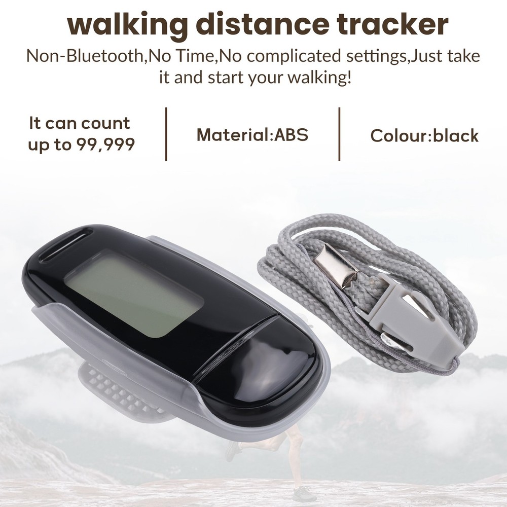 Simple Step Counter,Walking 3D Pedometer with Rechargeable Battery,Accurate8977