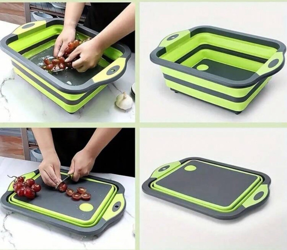 Fodable Cutting Board Built in Water Strainer