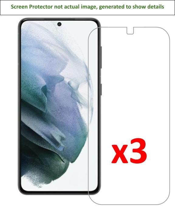 3x Samsung Galaxy S21 Screen Protector w/ cloth