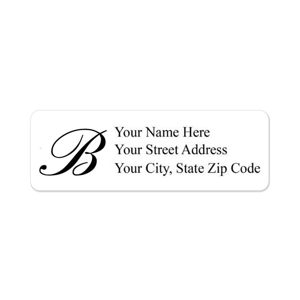 60 Return Address Labels Personalized Printed 3/4" x 2 1/4" Monogrammed