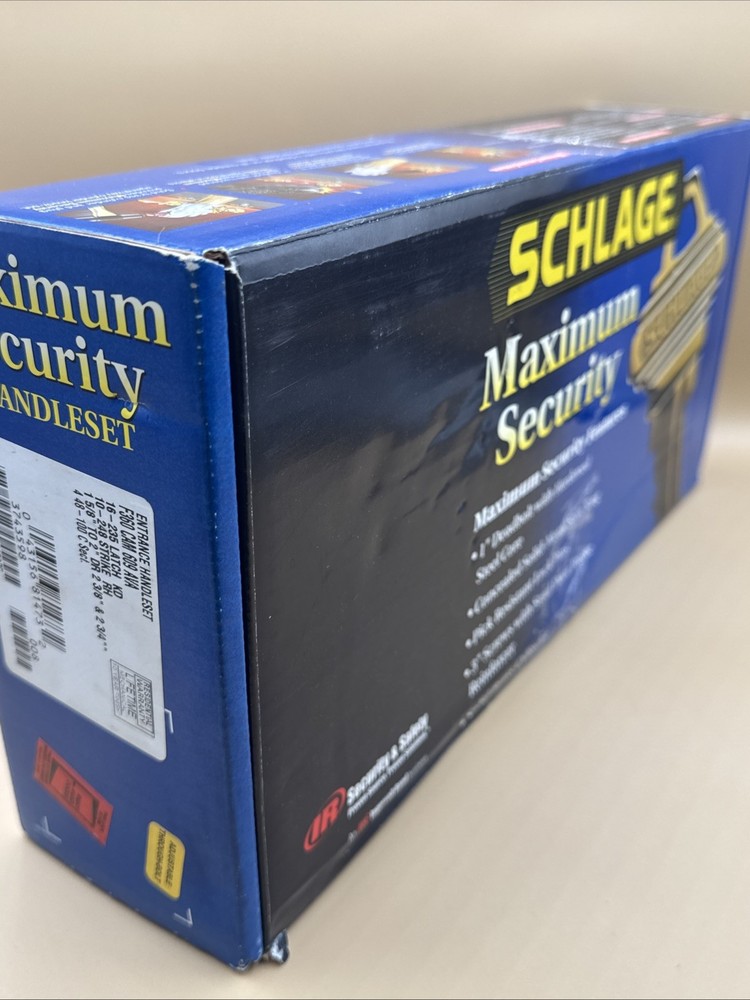 Schlage Maximum Security Deadbolt Lock Kit Solid Brass Cylinder Pick Resistant