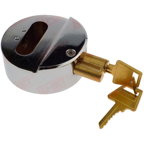 Hidden Shackle Lock Puck Trailer Padlock Solid Steel
