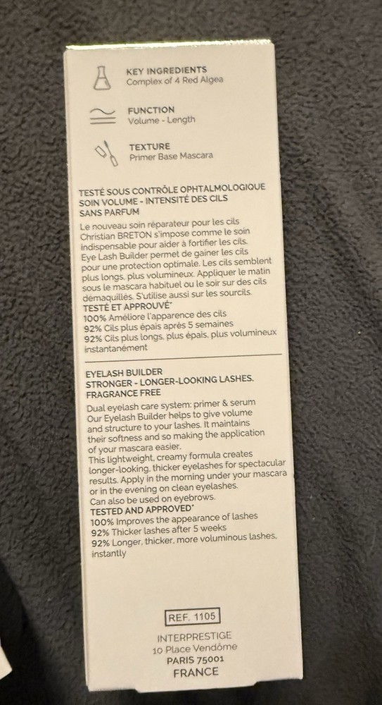 NIB Christian Breton Eyelash Builder .15 oz