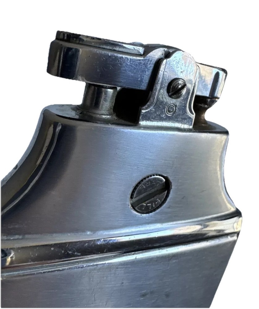 Vintage Ronson Master Case Lighter Cigarette Case Combo Silver-Toned No Mono