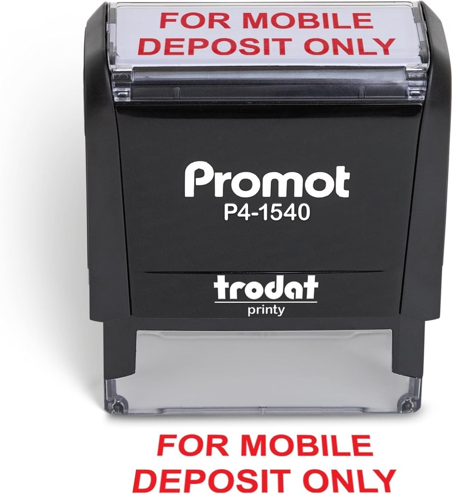 "for Mobile Deposit Only - Self Inking Rubber Stamp - Ink Stamps "