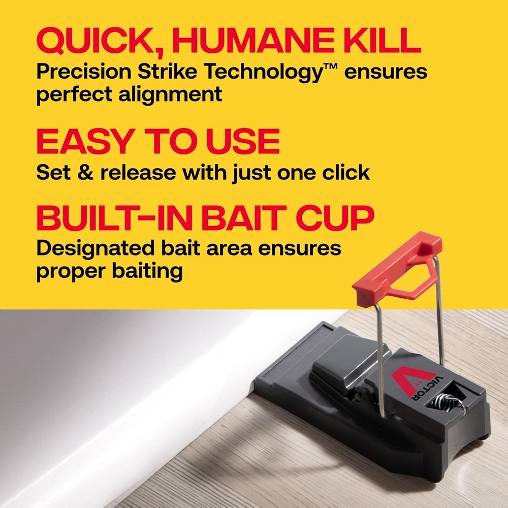 Victor M123ssr 6-pack Quick-kill Mouse Trap, Gray, Plastic