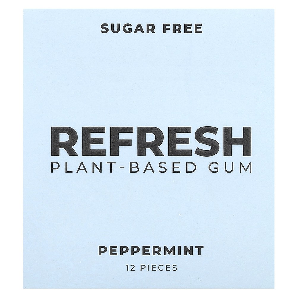 Plant-Based Gum, Peppermint, 12 Pieces