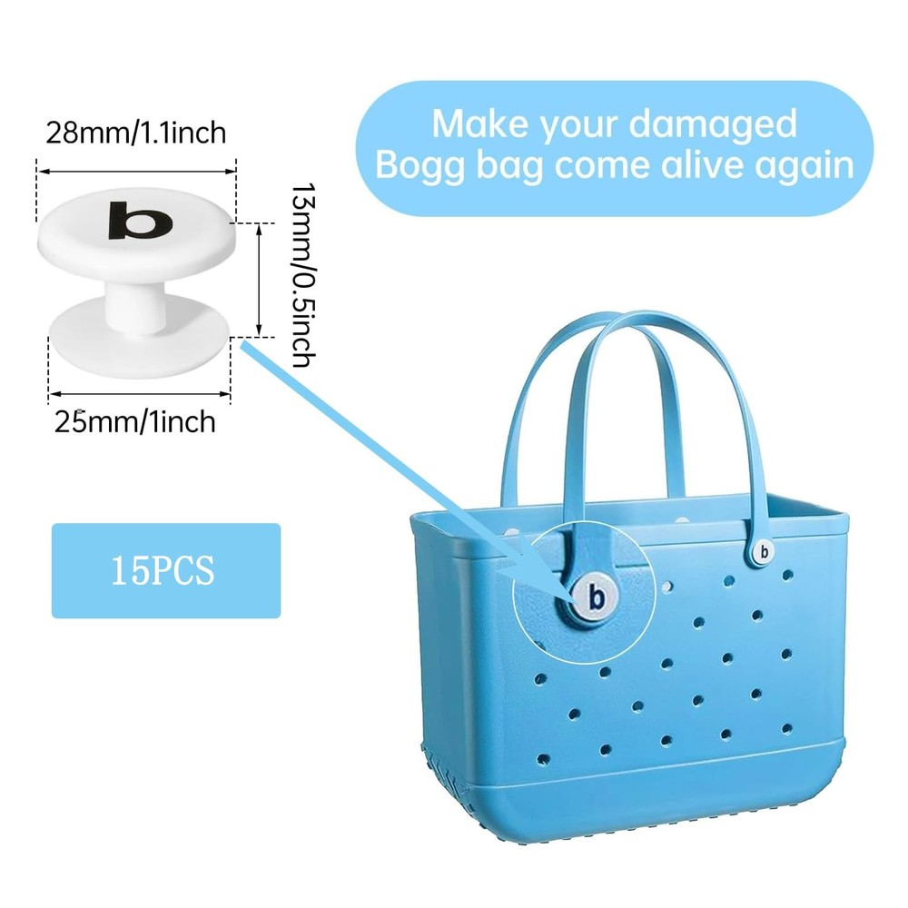 16 PCS Beach Bag Replacement Buttons Bogg Bag Accessories Rivets for Rubber
