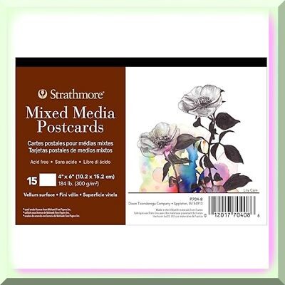 4x6 Mixed Media Postcard Pad with Envelopes, 10 Pack