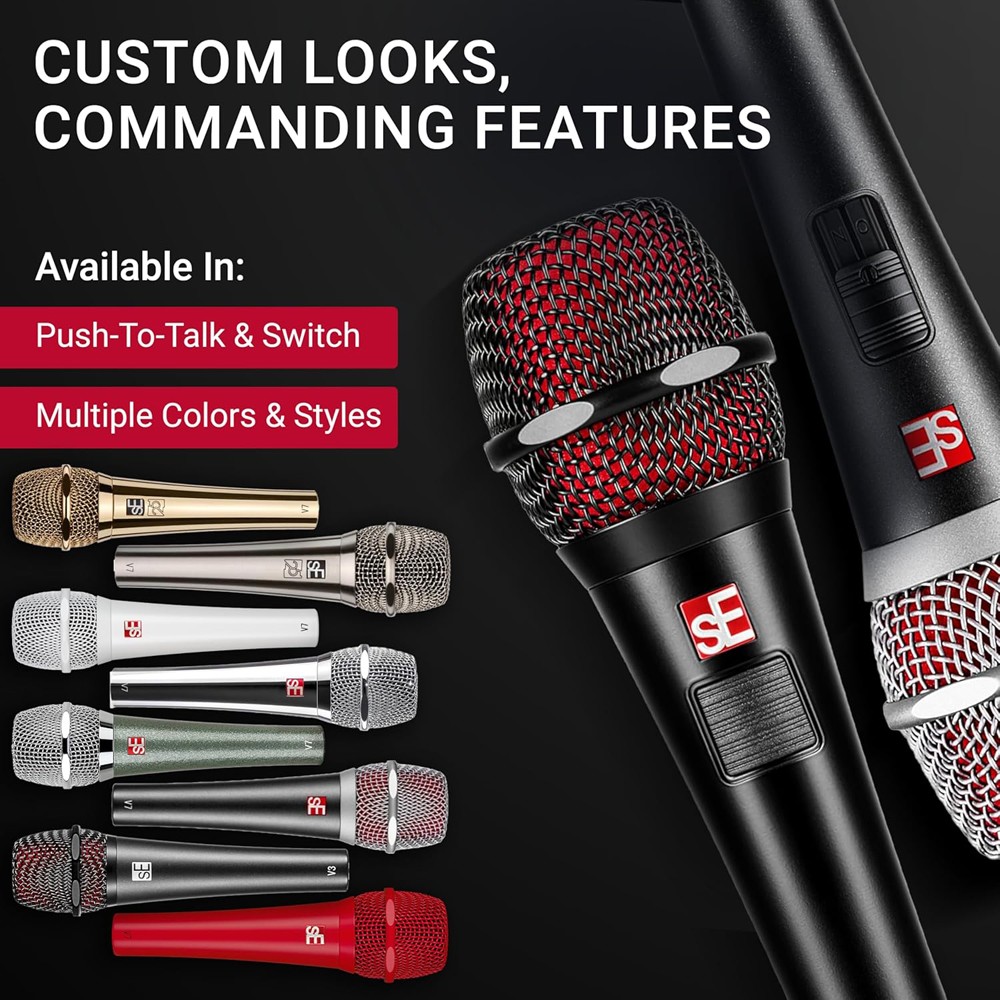 sE Electronics V7 Dynamic Supercardioid Handheld Vocal Microphone with DMC7