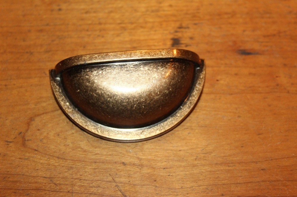 Vintage KBC 2006 Brass Bronze Bin Apothecary Cupboard Drawer Pull L-21