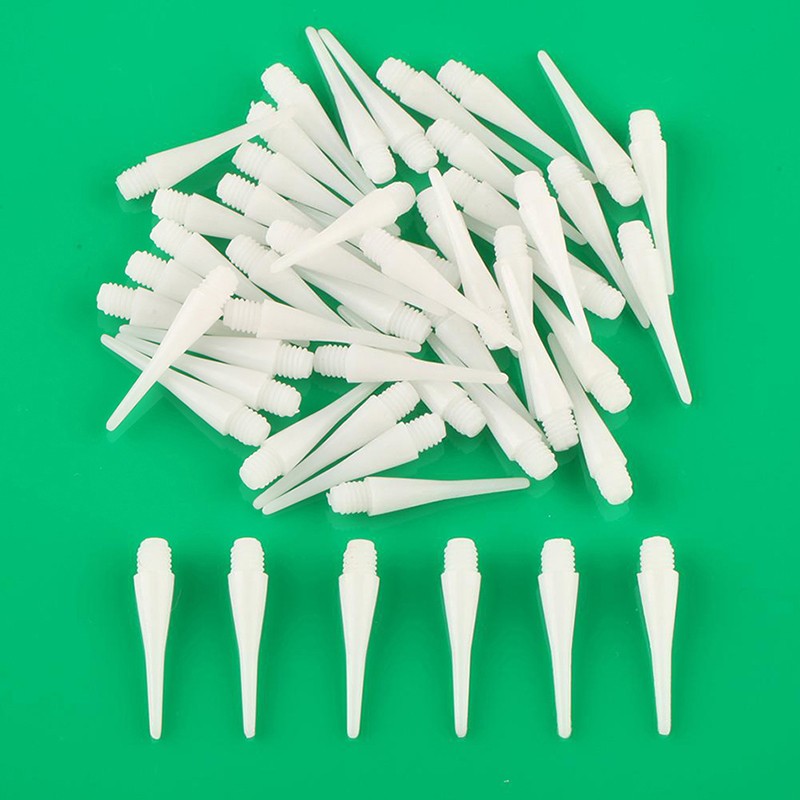 50PCS Durable Soft PlasticTips Points Needle Replacement White New W2U7