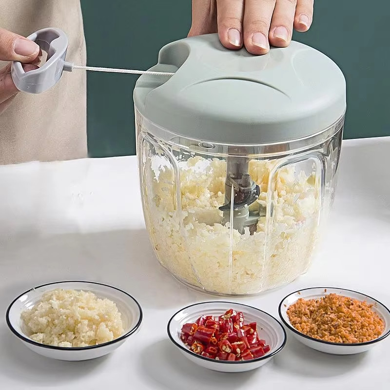 Vegetable Chopper Manual Hand Pull Food Processor Garlic Onion Cutter Slicer