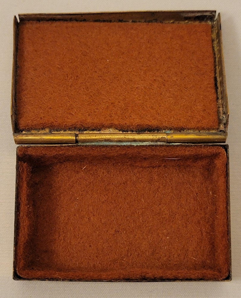 Vintage Brass Decorative Matchbox Holder