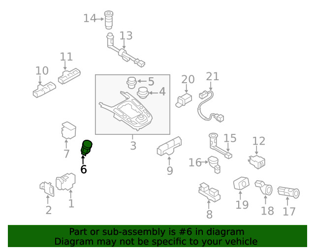 Genuine Audi Start Button 8K0-905-217-A