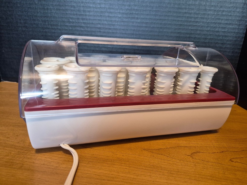 Vidal Sassoon VS321 Hairsetter Hot Rollers Set Complete Case 20 Curlers - NICE!