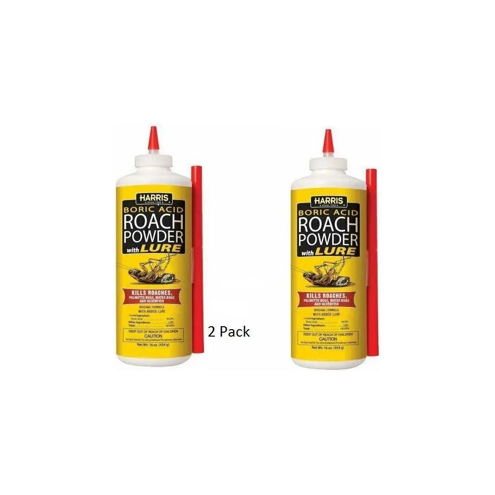 Harris Boric Roach Powder with Lure 16 oz. 2-Pack