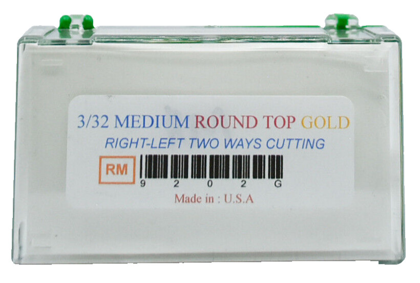 Startool Acrylic Nail Drill 3/32 Medium Round Top Gold RM ( 6 Pieces )