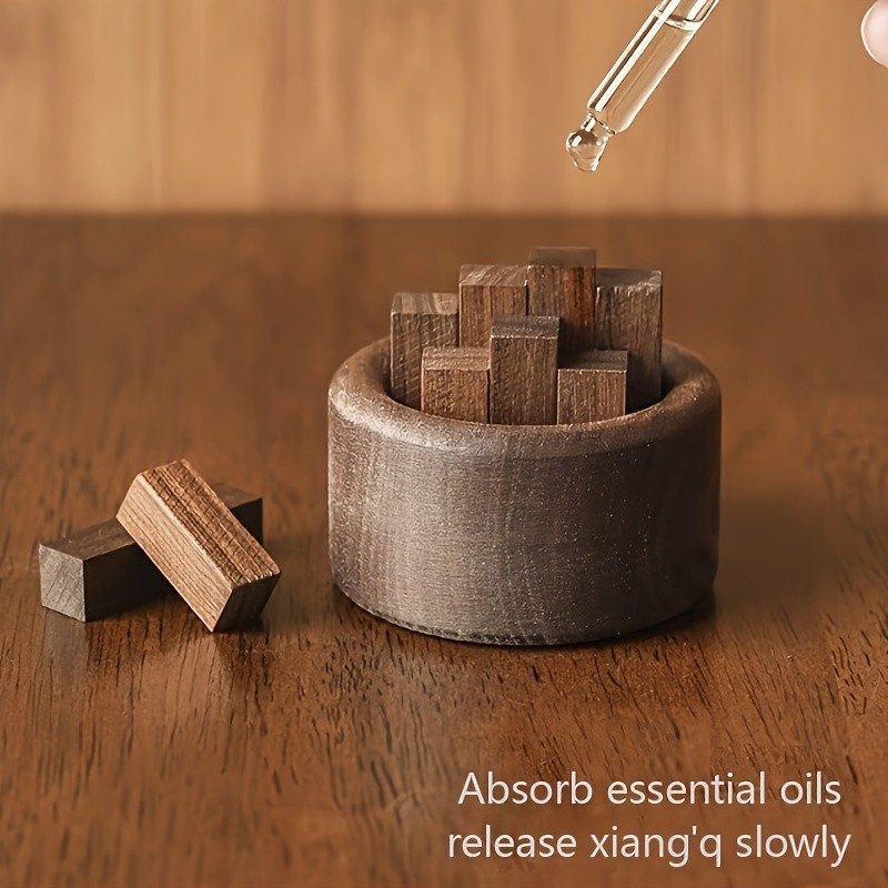 Walnut Stack Essential Oil Diffuser, Slow Release Fragrance, Office Stick Set