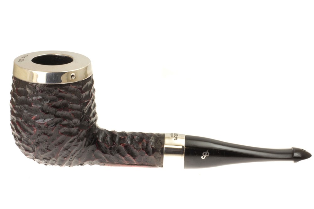 Peterson Hand Made "The House Pipe" Rusticated Silver Cap - Billiard