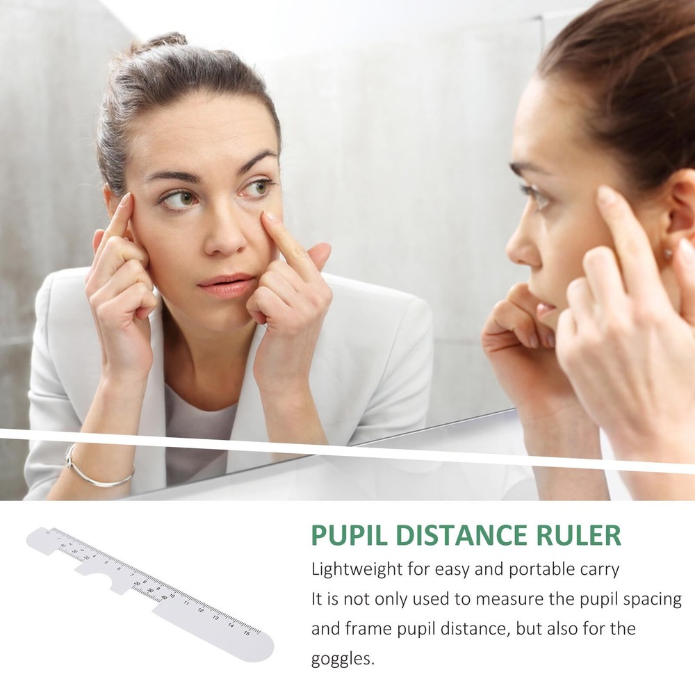 10pcs PD Ruler Eye Tool Plastic Practical for Hospital Clinic White