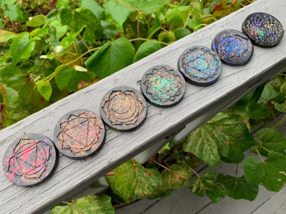 Orgonite® Chakra Set Orgone Generator® EMF Shield