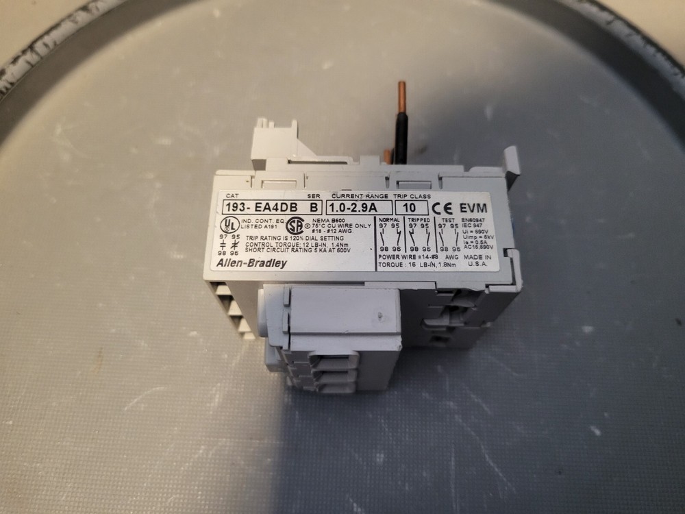 Allen Bradley Overload Relay, Series B, 193-EA4DB