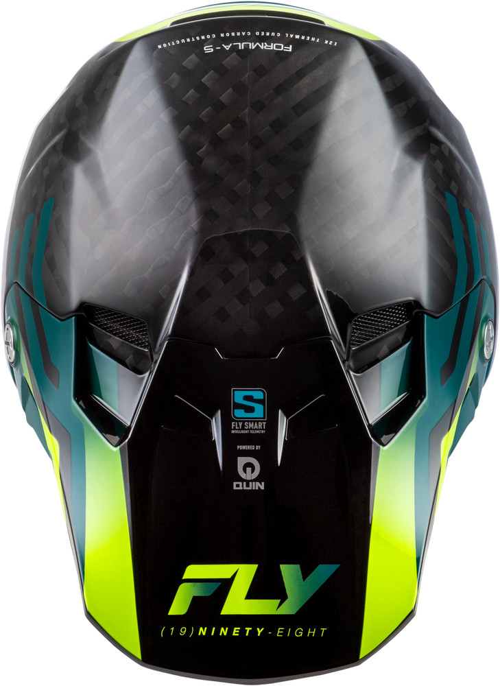 For Formula S Carbon Byte Helmet Black Carbon/Teal/Lime Md