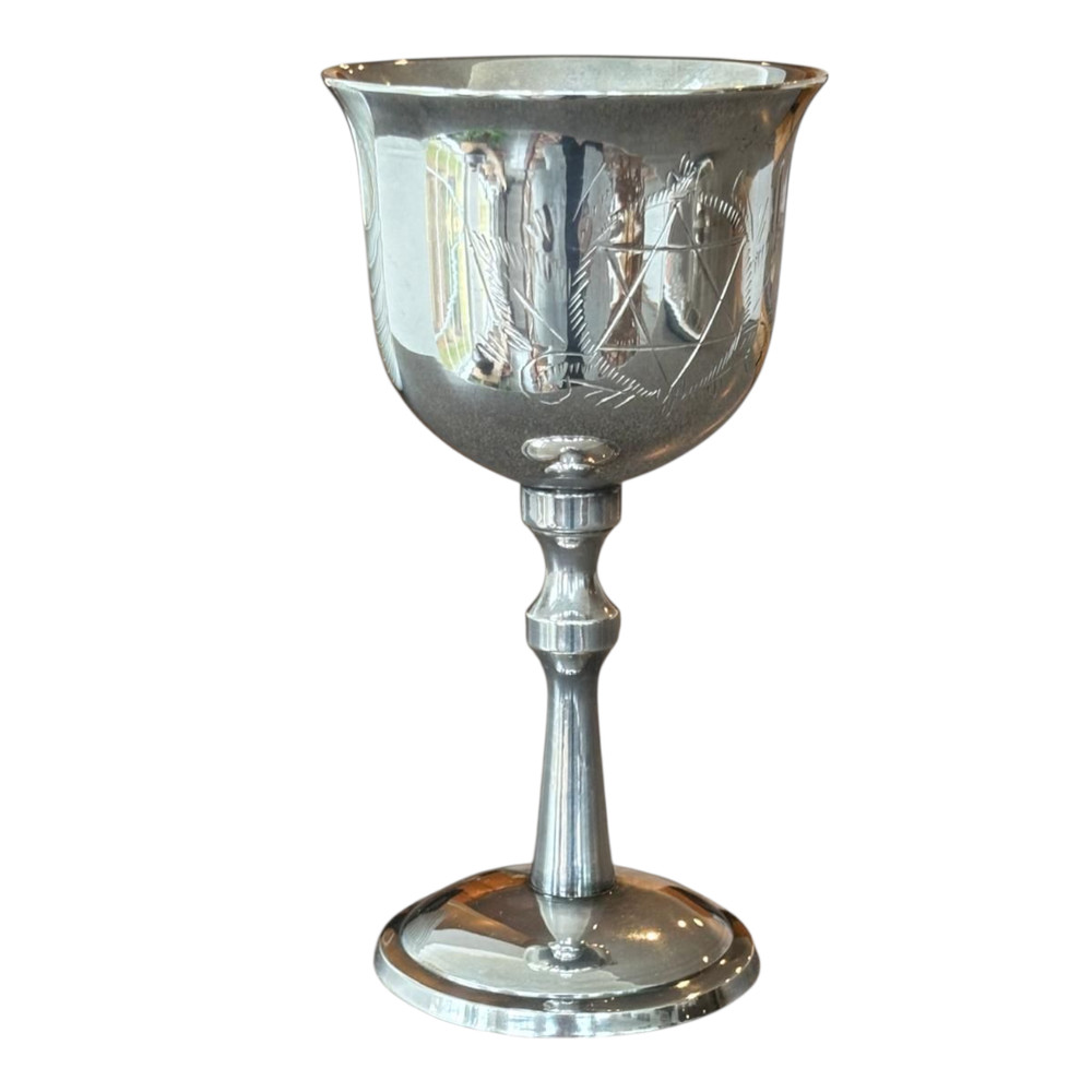 Vintage Silver-Plated Kiddush Wine Cup