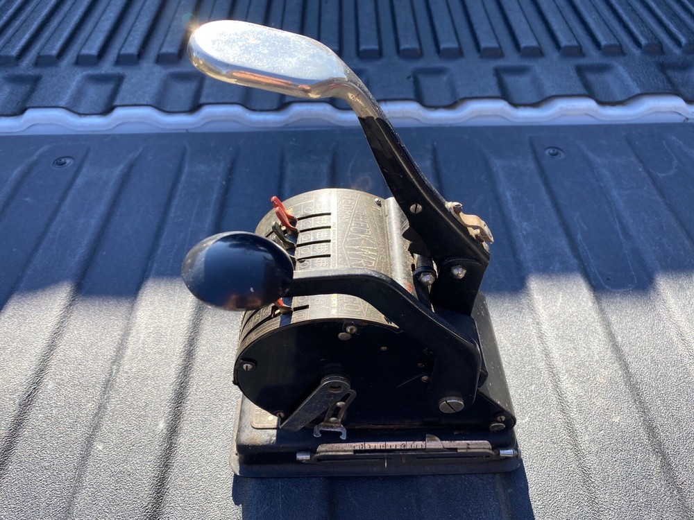 Vintage Check Writer By HEDMAN MFG CO