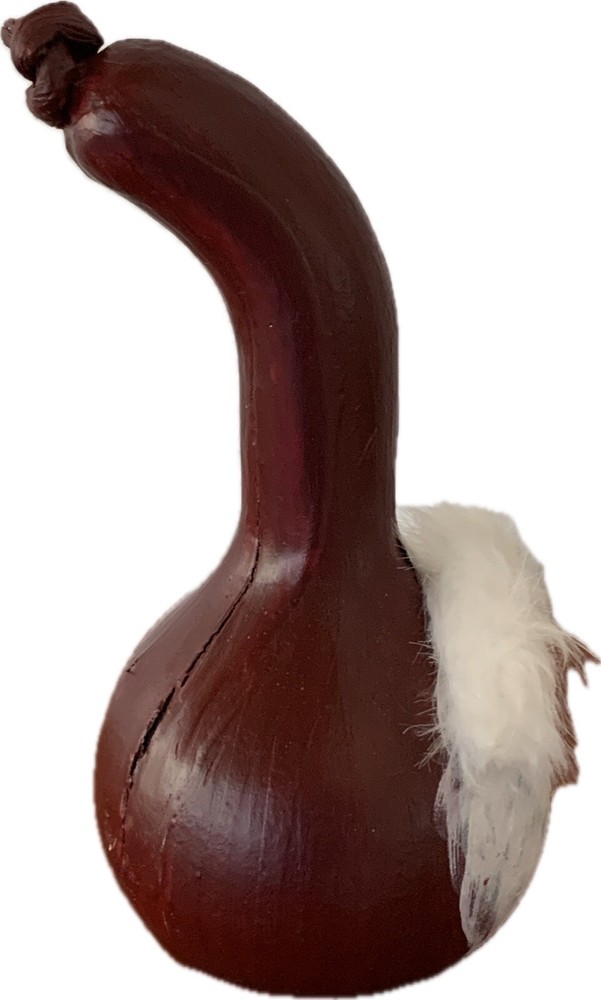 Hand Painted Santa Gourd 8.5” Signed Dated 2002