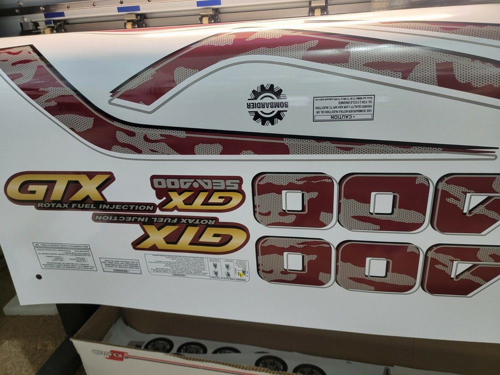 SEADOO GTX RFI 1999 Graphics / Decal / Sticker Kit BURGANDY