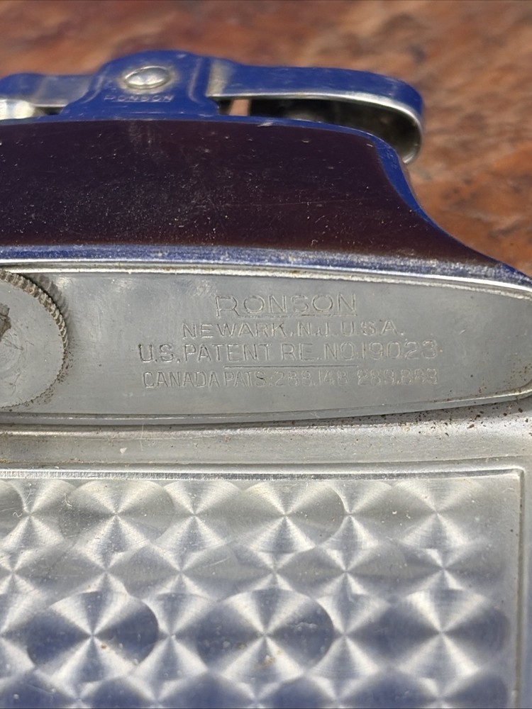 Vtg Ronson Mastercase Art Deco Cigarette Case Lighter Brown & Silver Untested