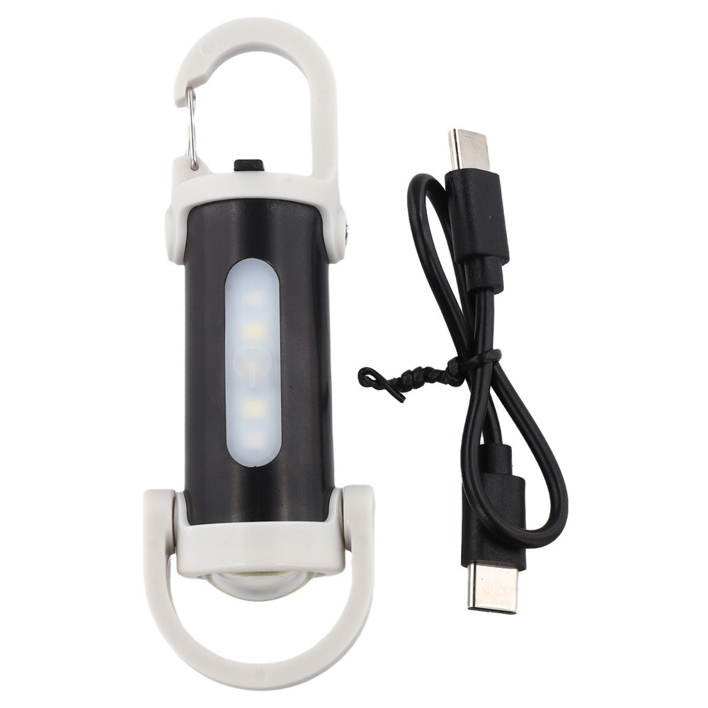 ABS Waterproof LED Keychain Flashlight with Multi Lighting Modes and Power Bank