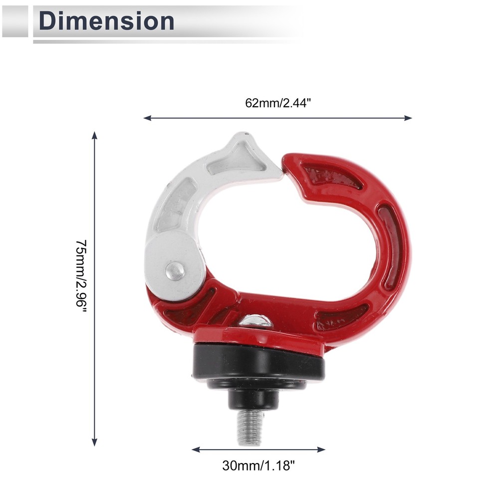 Alluper Alloy Motorcycle Hook for Mini Round Shape 1 Pc Red White