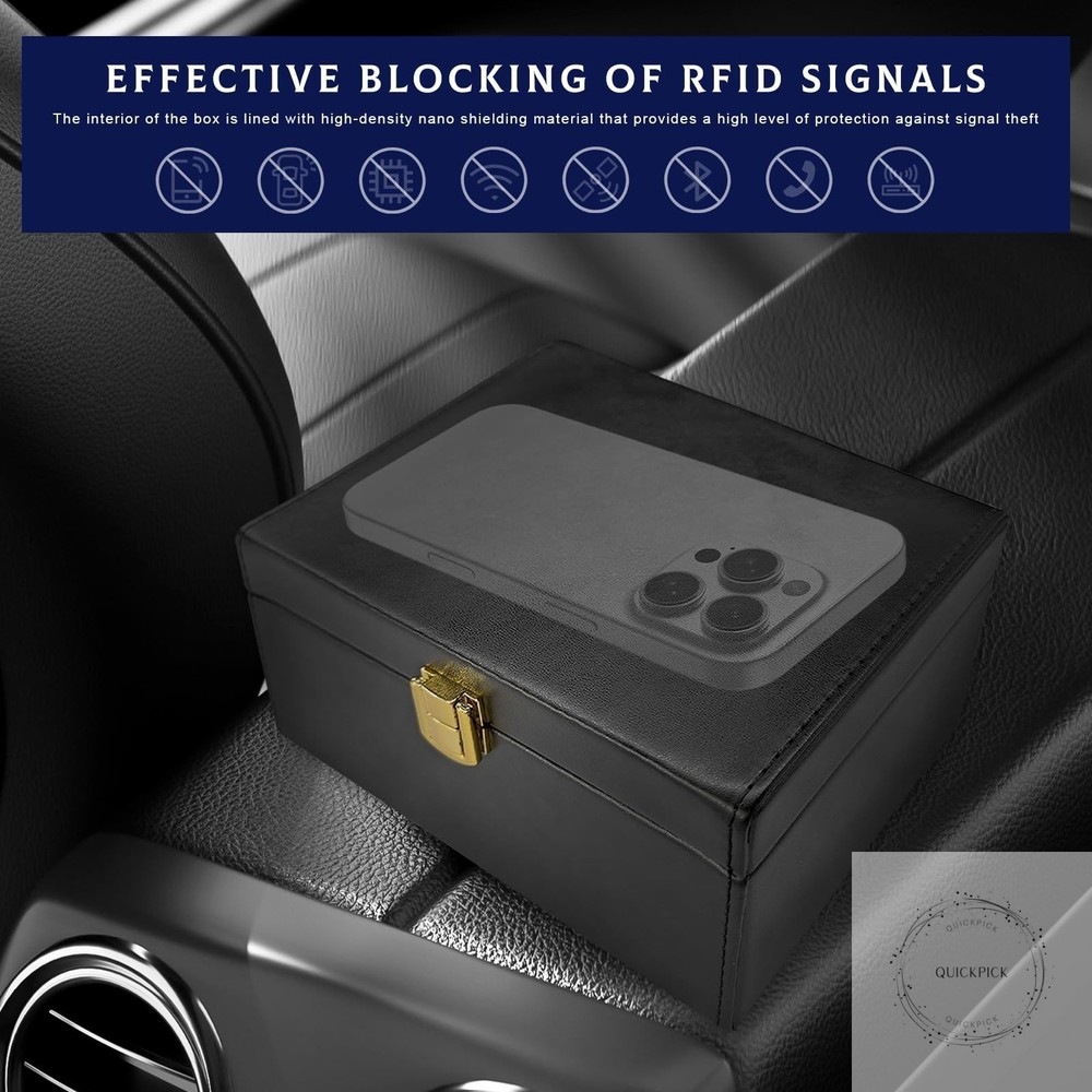 Faraday Box Key Fob Protector, RFID Signal Blocking Shielding Box Anti-Theft Key
