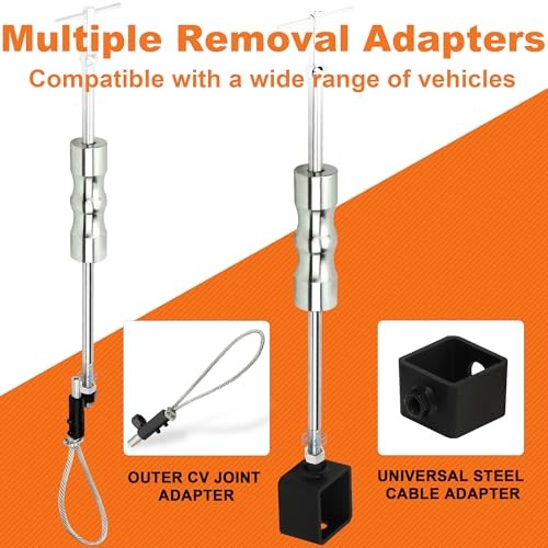 Inner CV Axle Puller Tool with Slide Hammer, 63mm and 48mm CV Joint Fork