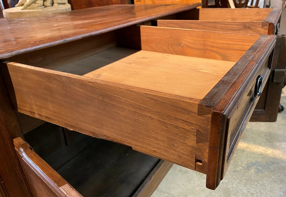 19th c French Provincial Oak Buffet or Server, Restored