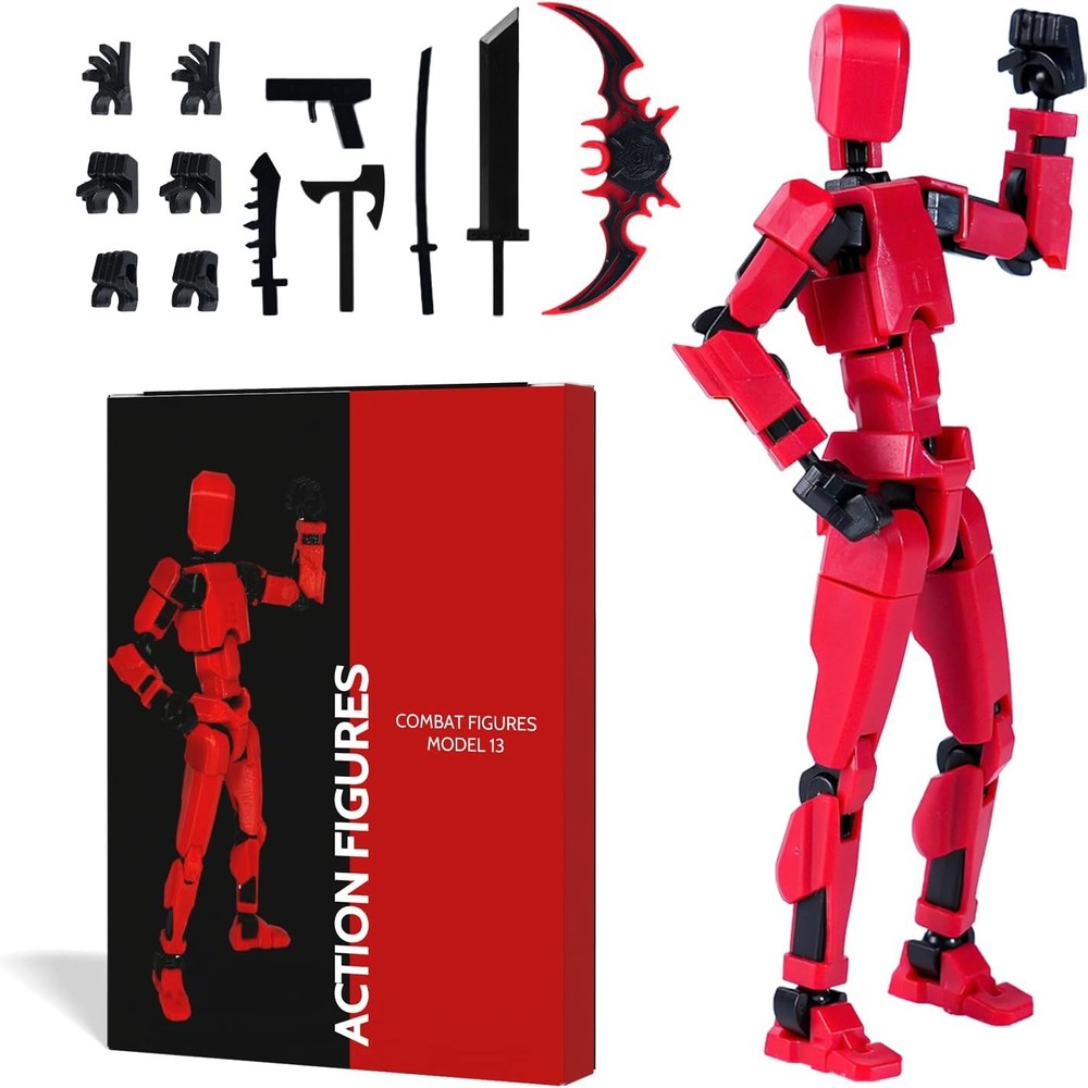 Action Figure Set, Model 13 Multi-Jointed Movable,Gift Box Red