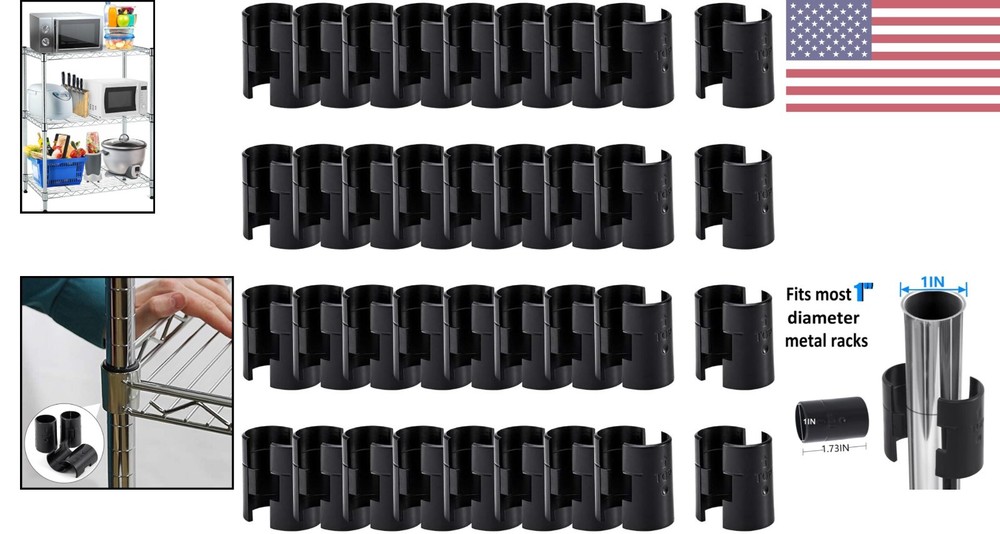 Wire Shelving Shelf Lock Clips - 72 Pack - Replacements for Alera, Metro, Group