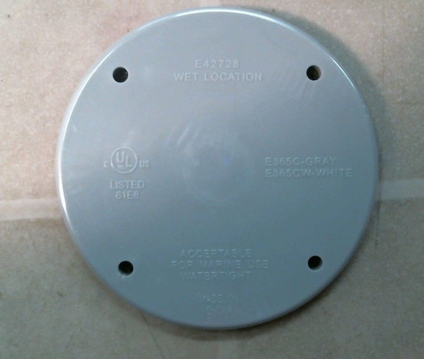 Thomas & Betts Weatherproof 4" Cover, Gray  (E365C)  FS