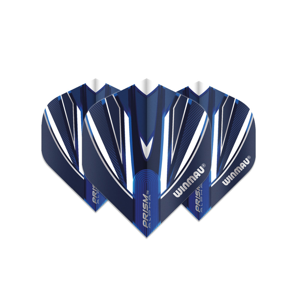 Winmau Prism Alpha Standard Dart Flight - Blue & White