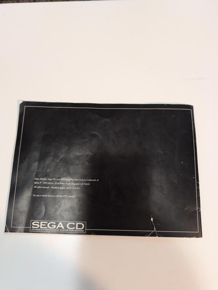 Sega CD User's Guide Manual