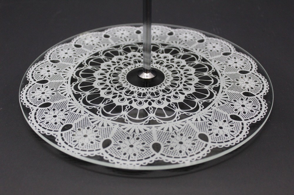 Godinger Studio Silversmiths 12" Two-Tier Lace Design Server, NIB, Vintage