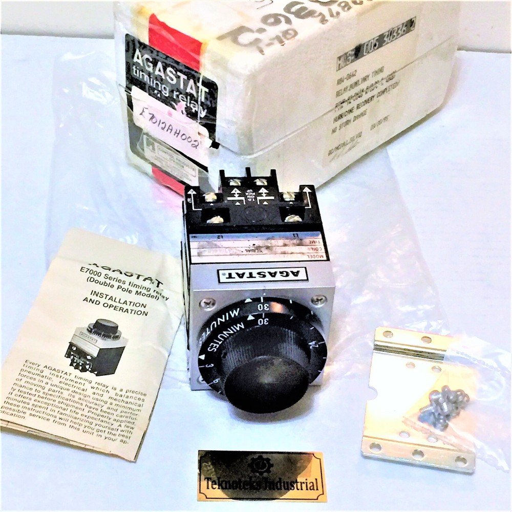 AGASTAT E7012AH002 TIME DELAY RELAY 120VAC / 3-30MIN