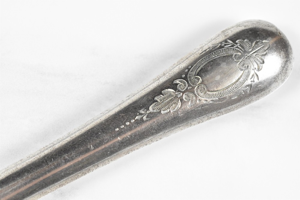 Antique 800 Silver Handled 2-Tine Fork