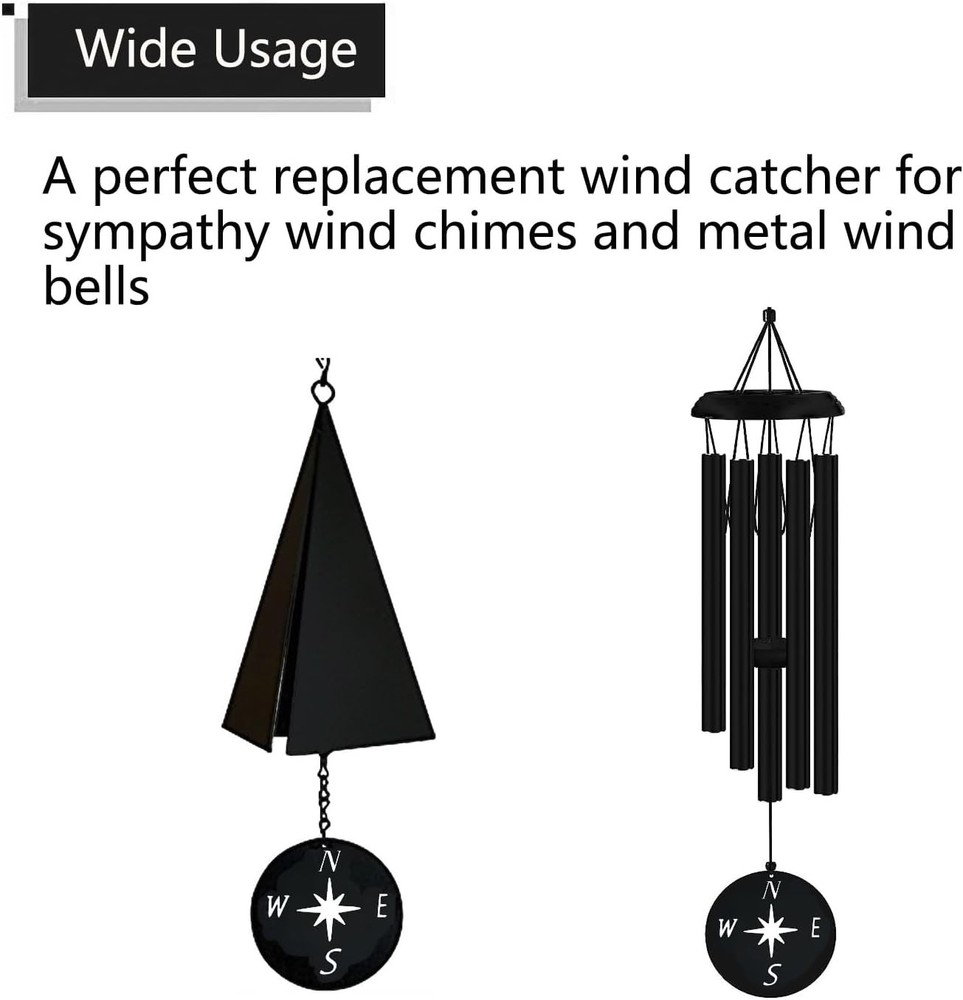 Replacement Wind Catcher, Wind Chime Sail Replacement with 16.4FT Nylon Cord, Me